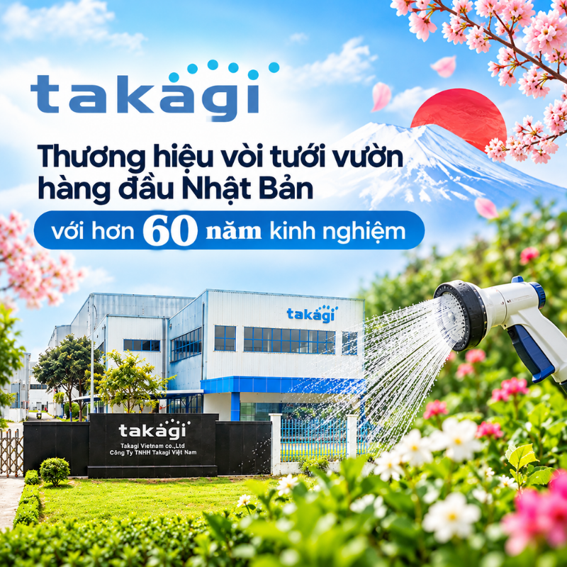 Takagi - Thương hiệu vòi tưới vườn hàng đầu nhật bản